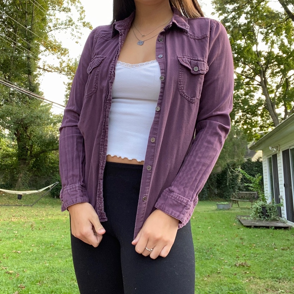 SOLD Garage Purple layering button down
